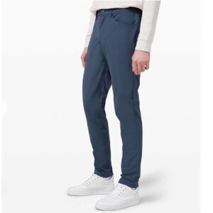 Men's Lululemon ABC Warpstreme Pant Slim 28" Athleisure Iron Blue 31x26